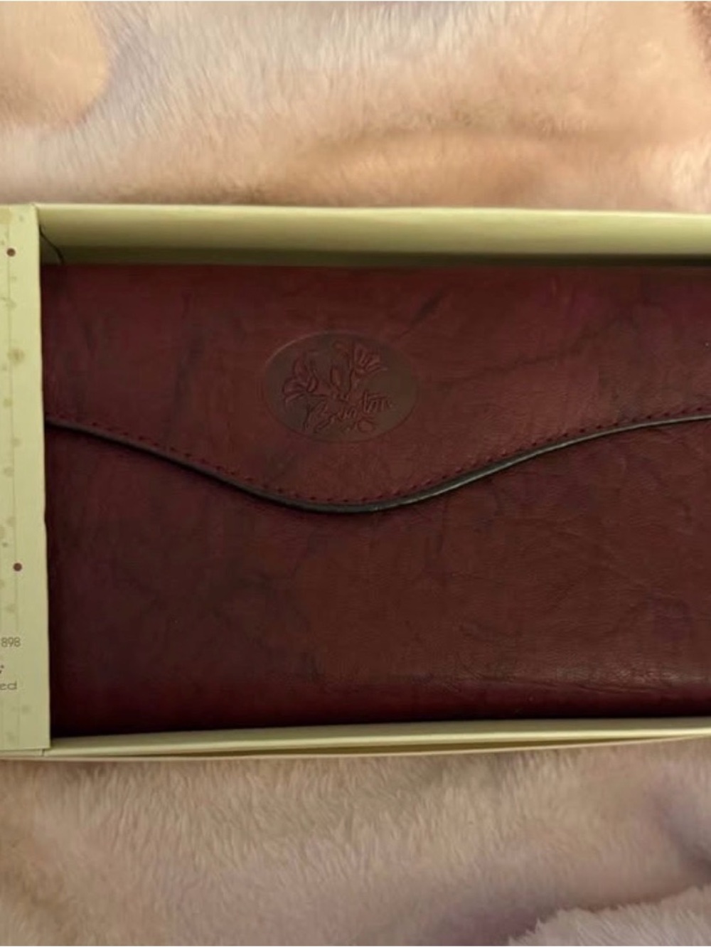 Buxton Burgundy Leather Envelope Wallet